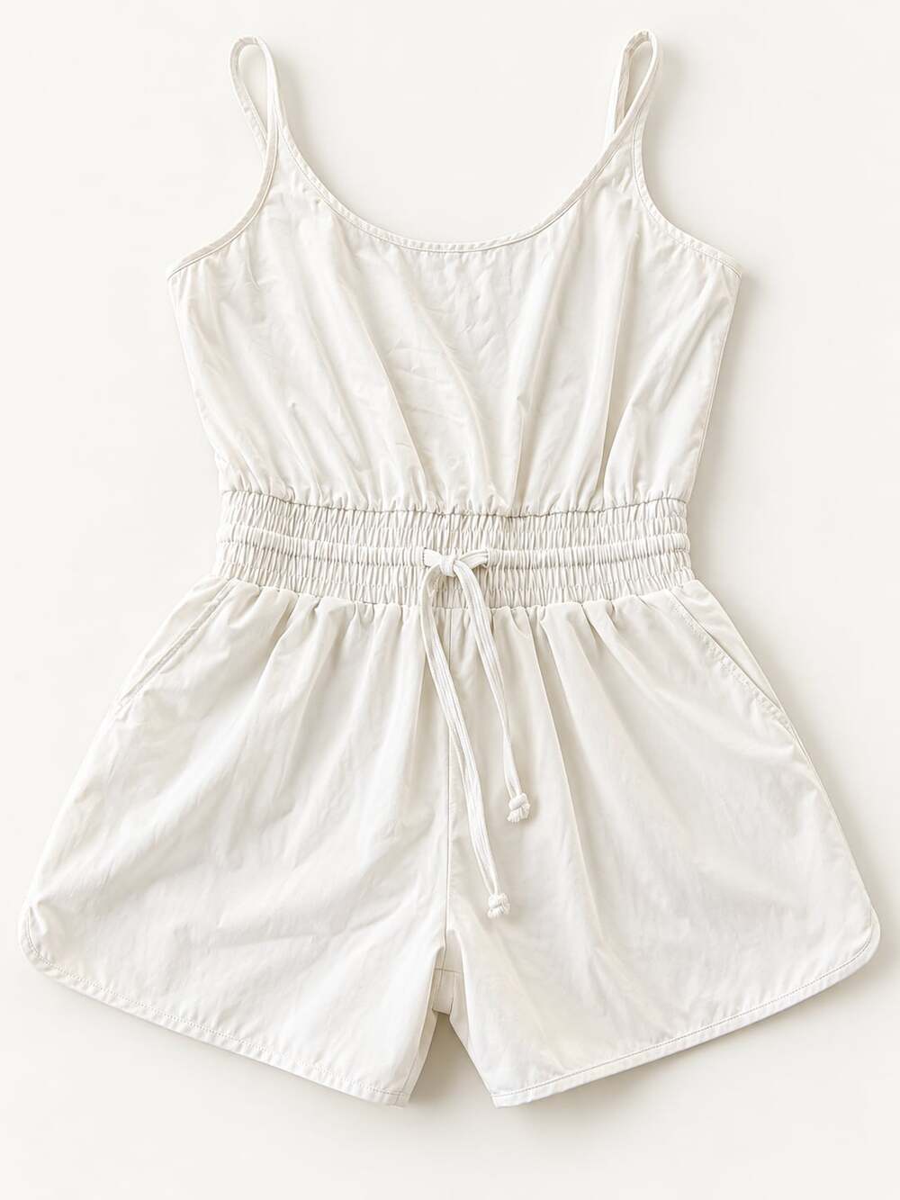 Abercrombie & Fitch White Drawstring Romper Size S (L)